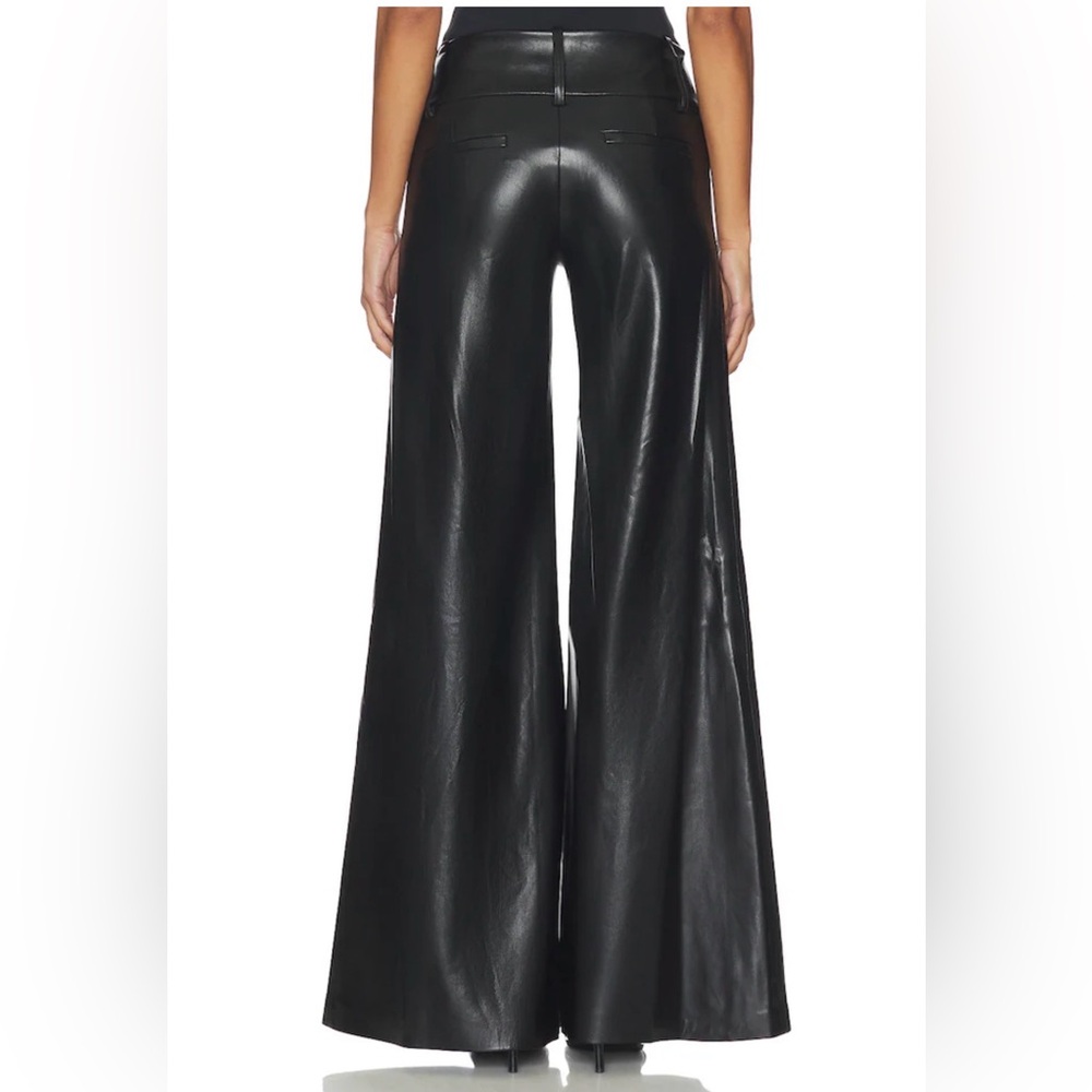 Alice + Olivia Women's Black Wide-Leg Pants Size 14 Flare - Picture 3 of 4